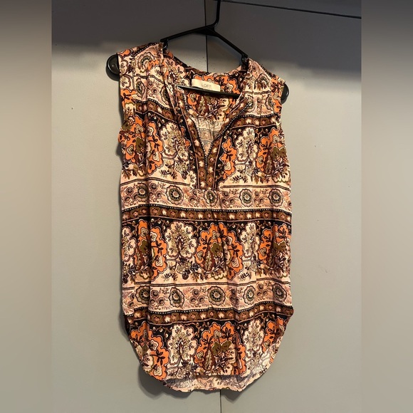 ❤️LOFT - Patterned Sleeveless Blouse (Size XS) - Picture 1 of 10